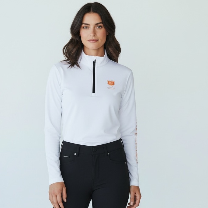 Noel Asmar Equestrian Ladies Riding Long Sleeve Shirt Excellent Condition Xl
